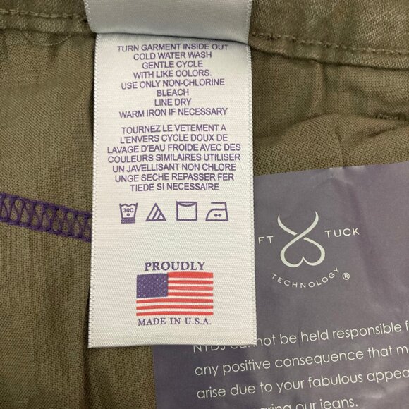 NWT NYDJ Earth Green Straight Leg Jeans Size 22W High Rise Cotton Lift Tuck Tech - Picture 12 of 13